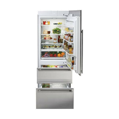 Sub-Zero Tall Refrigerator/Freezer with Drawers - 762mm