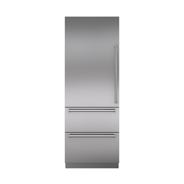 Left hinged Sub-Zero Integrated Combination Tall Refrigerator/Freezer with Drawers - 2134mm x 762mm
