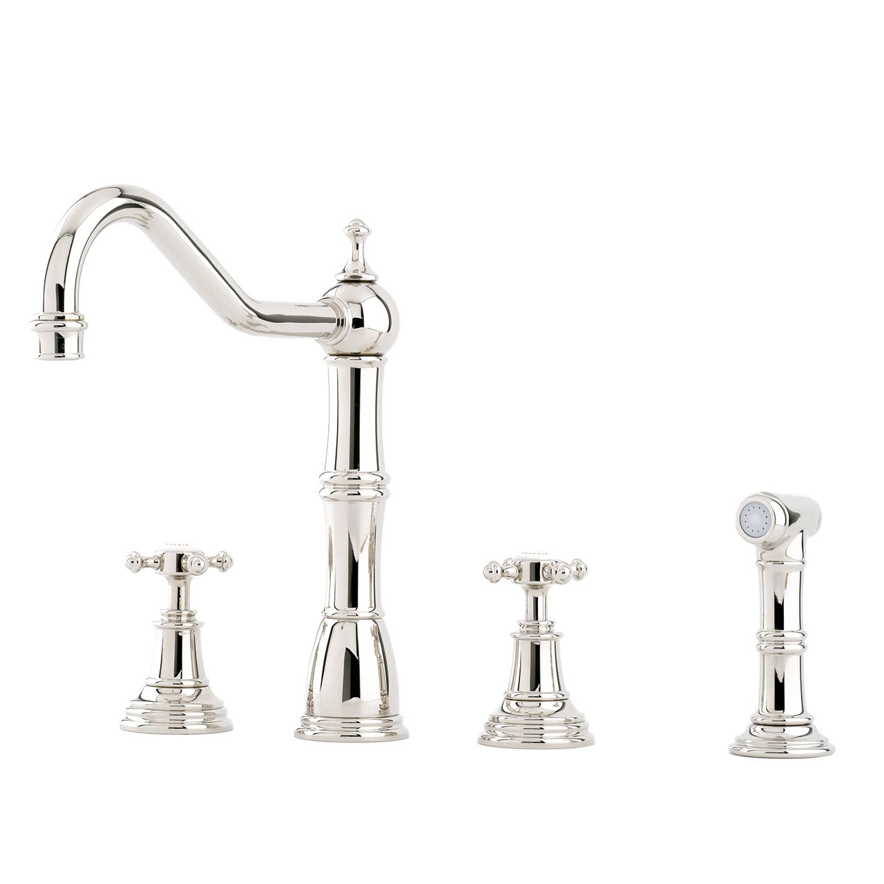 Perrin &amp; Rowe Alsace Mixer Tap with Crosstop Handles and Rinse